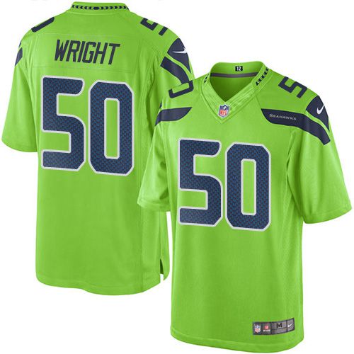 Men Seattle Seahawks #50 K.J. Wright Nike Green Rush Limited NFL Jersey